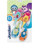 Jordan* | Step 1 Baby Toothbrush | 0-2 Years, Soft Bristles, BPA Free | 4 Pack