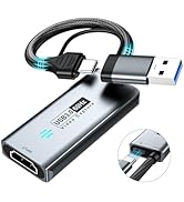 Papeaso Video Capture Card, 4K HDMI to USB3.0/Type-C Capture Card, 1080P 60FPS Video Capture Devi...