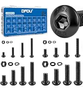 DFDU 2380PCS Hex Socket Button Head Screws Assortment Kit 10.9 Alloy M2-M5 | M2 M3 M4 M5 Black Zi...