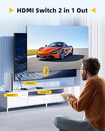 hdmi switch hdmi splitter 1 in 2 out hdmi 2.1 splitter hdmi switcher hdmi switch 8k