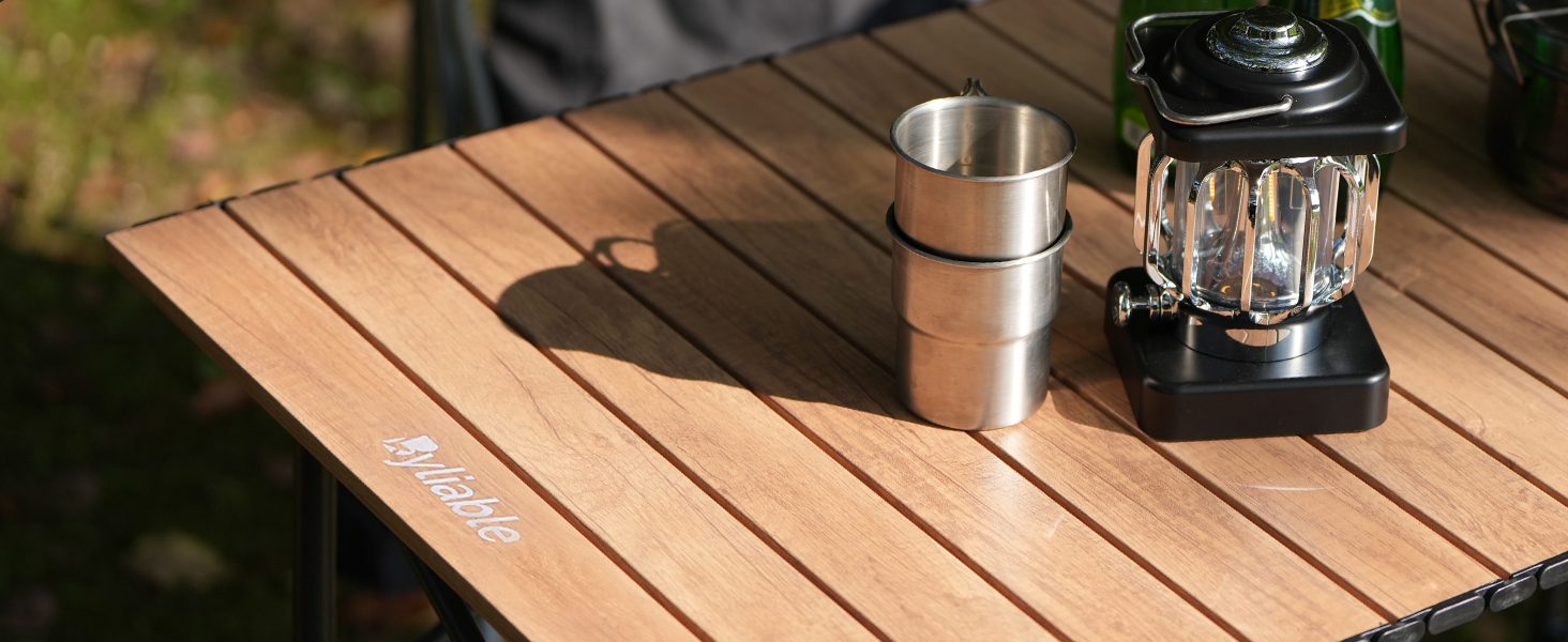 camping table folding camp portable foldable fold up lightweight aluminum bbq black table