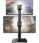HUANUO Dual Monitor Stand for 13 to 34 Inch, Max Load 44 lbs, Vertical Monitor Mount, Freestandin...