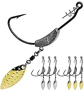 CWSDXM Weighted Swimbait Hooks, 6pcs Underspin Swimbait Hook with Twistlock, Weighted Crank Hooks...