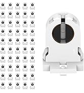Non-shunted Turn Type T8 Lamp Holder JACKYLED 50-Pack UL Socket Tombstone for LED Fluorescent Tub...