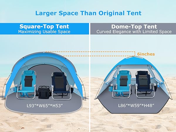 large beach tent for family