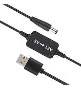 Step up Converter Cable, DC 5V to12V USB Voltage Step Up Converter Power Cable,for Camera, Desk l...