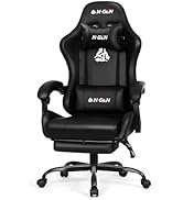 N-GEN GAMING Video Gaming Chair with Footrest Lumbar Support for Home Office High Back Recliner H...
