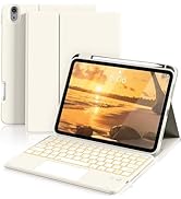 ZKTUYU for iPad 11th 10th Generation Case with Keyboard, 7-Colors Backlit, Folio Cover with Penci...
