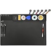 HTM-202 Black Silicone Soldering Mat Heat Resistant Large Magnetic Electronic Repair Work Mat,Exp...