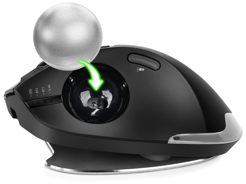 Step 3 Place the trackball back into the mouse.