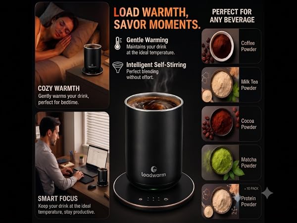 : Self Heated Stirring Coffee Mug