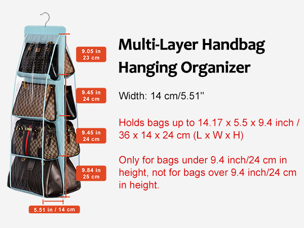 Transparent Hanging Handbag Purse Organizer