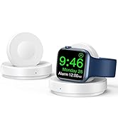 2 Pack ZAPOGO Portable Magnetic Charging Dock for Apple Watch, Wireless Fast Watch Charger Stand ...