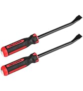 TOOLEAGUE Utility 2Pcs Pry Bar Set,8-Inch Mechanic Hand Tools with Thicker Strike Cap Handle, Pry...