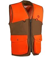 TKLoop Upland Hunting Vest with Multi Pockets Brown/Orange Upland Game Field Bird Hunting Vest