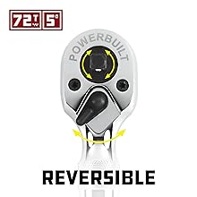 Powerbuilt 1/4" x 3/8" Drive Stubby Dual Head Ratchet Handle