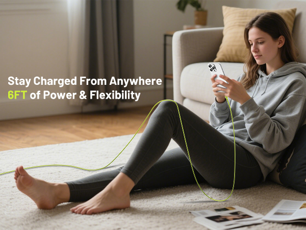 6FT USB C Charrging Cable