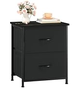 Somdot Nightstand, Small Dresser for Bedroom with 2 Drawers, Bedside Table Night Stand End Table ...