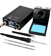 FEITA T12 Soldering Iron Station Kit Tool for Electronics, With 3 solder iron tips, 1 Soldering S...