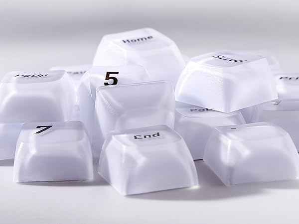 Womier Keycaps 75% Foundation Shine Through Keycaps for Mechanical Keyboards