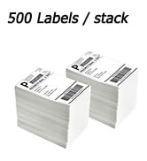 BESTEASY 4" x 6" Fanfold Direct Thermal Labels, White Perforated Permanent-Adhesive Shipping Labe...