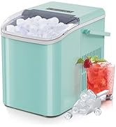 NEWBULIG Ice Makers Countertop with Handle, Portable Ice Machine, 9 Bullet Ice Cubes in 6 Mins, 2...