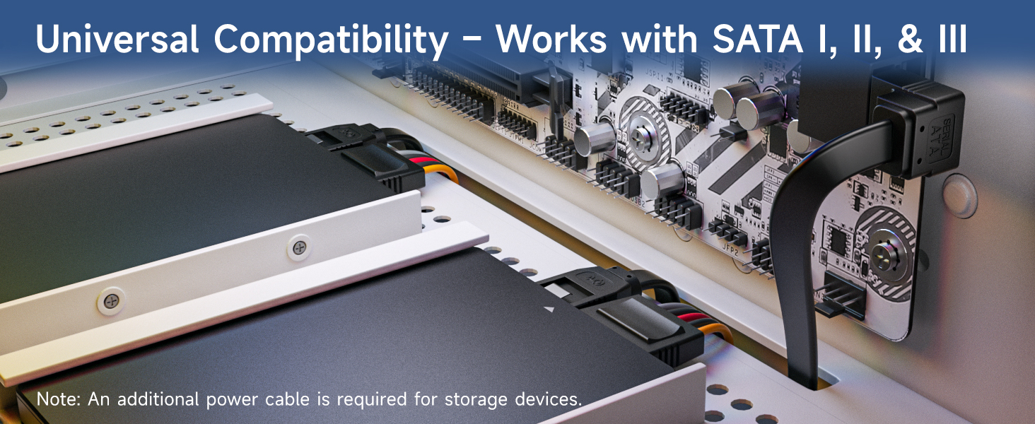 90-degree sata iii cable with locking latch for secure connections in tight spaces
