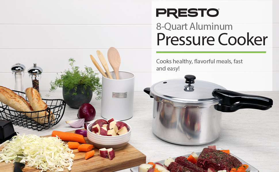 8-Quart Aluminum Pressure Cooker