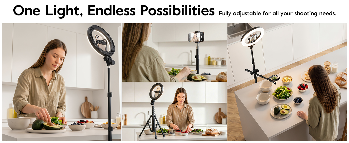 phone tripod with ring light