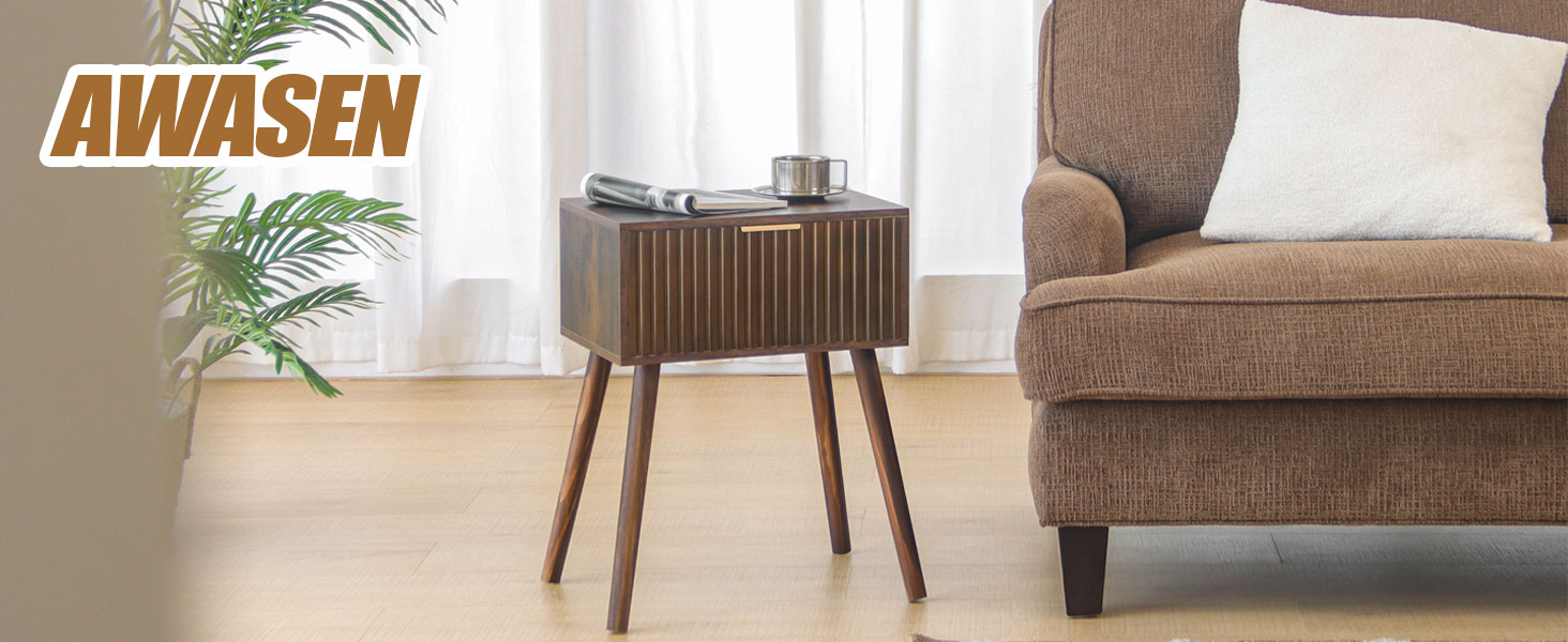 Fluted Nightstand