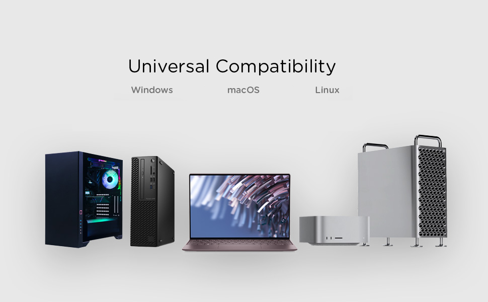 Universal Compatibility, Windows, macOS, Linux