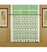 Today's Curtain Medallion Macramé Tier 36",Ecru,35W x 36L