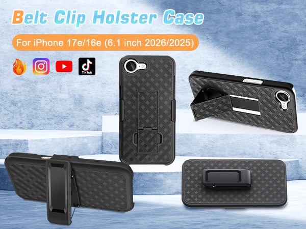 iphone 17e case belt clip holster