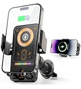 Zrpot Phone Holders for Car, Cell Phone Mount 15W Wireless Car Charger with Induction Opening and...