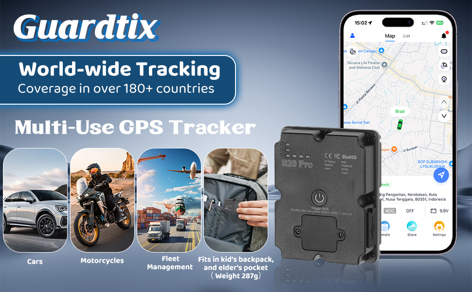 GPS Tracker for Vehicles for people world wide use