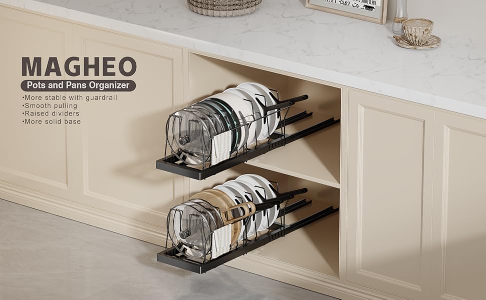 Magheo pot and pan organizer