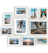 Vittanly 10 Pack Picture Frames Collage Wall Decor, Gallery Frame Set for Wall Mounting or Tablet...