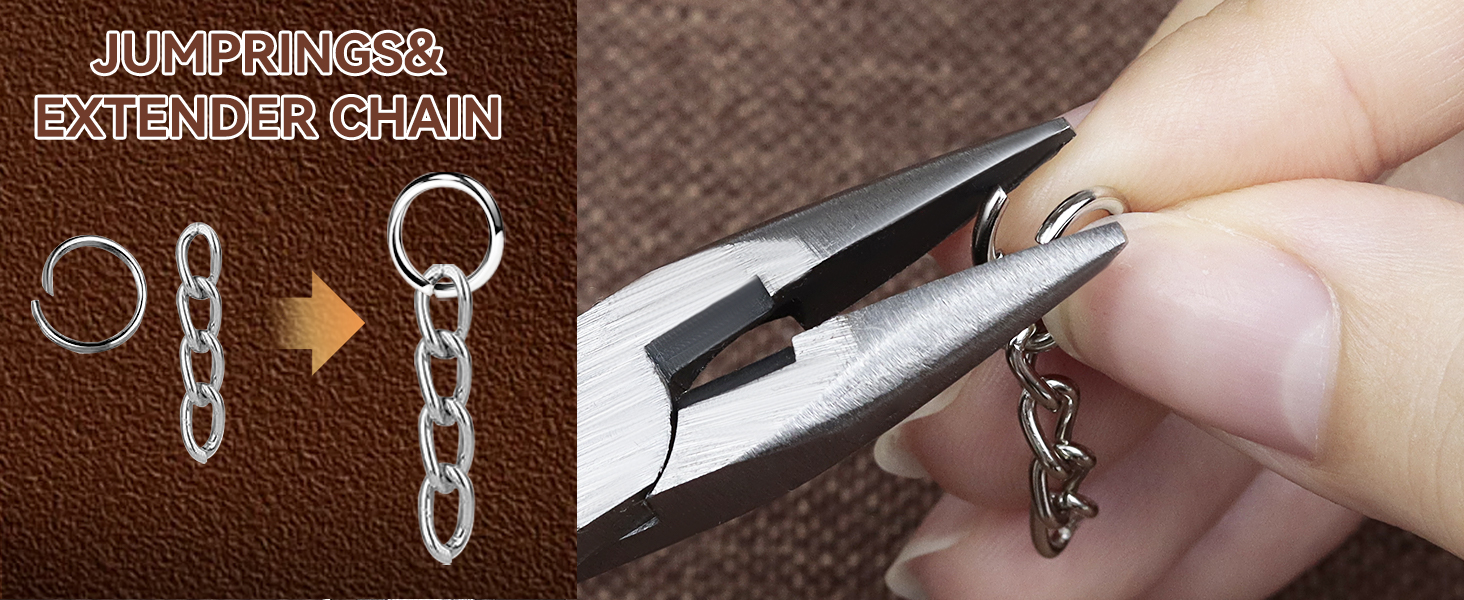 jumprings and extender chain