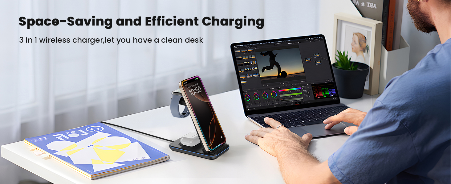 3 in 1 Wireless Charging Station for iPhone