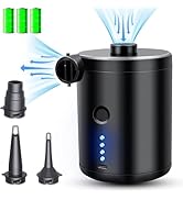 3T6B USB Rechargeable Air Mattress Pumps, Portable Air Pump with 4 Nozzles for Outdoor Camping, A...