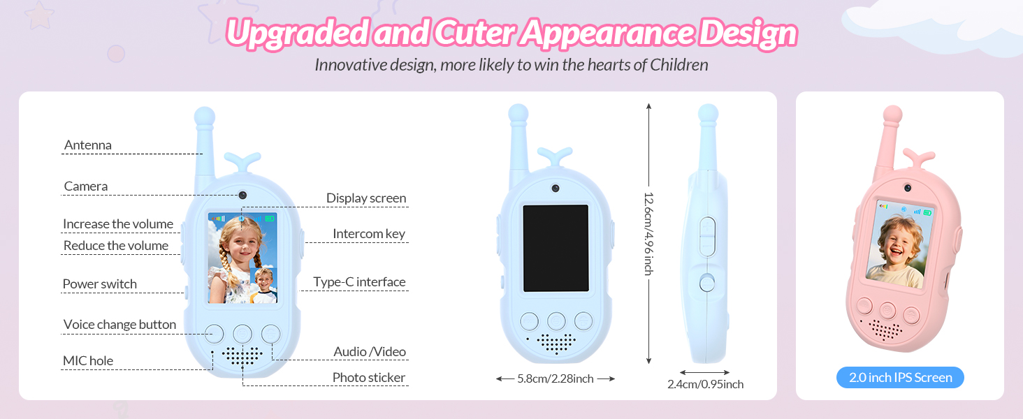 upgraded video walkie talkies for kids