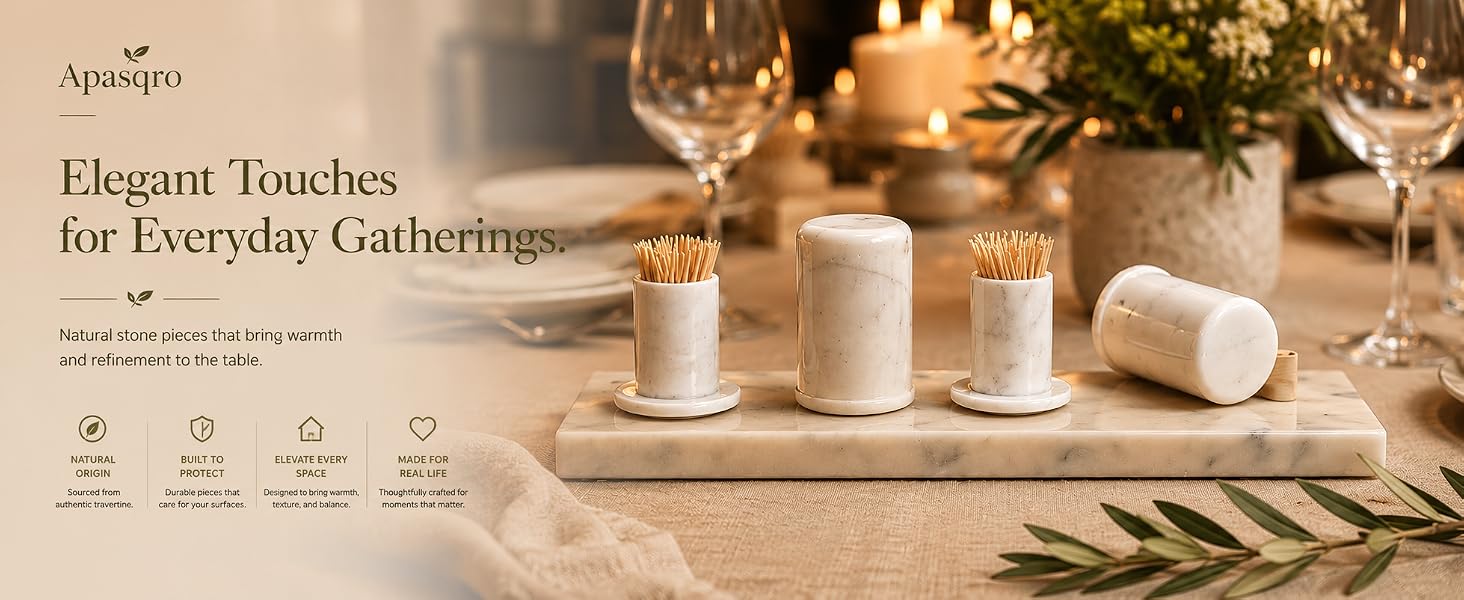 White Carrara Marble Toothpick Holder with Lid