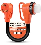 Gociean 30 Amp to 50 Amp RV Adapter with Twist Lock for 30 Amp RV Extension Cord and Generator, N...
