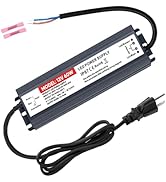 60W LED Driver 12V Power Supply 5A, Waterproof IP67 AC 110V to 12V Converter LED Adapter Transfor...