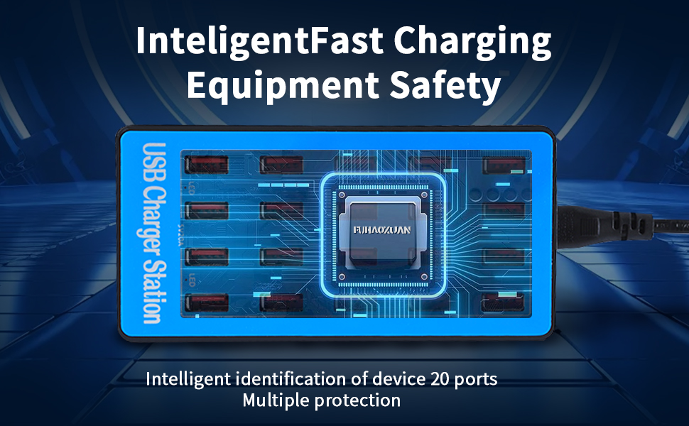 Charging Station for Multiple Devices 20-Ports USB Charging Station 2