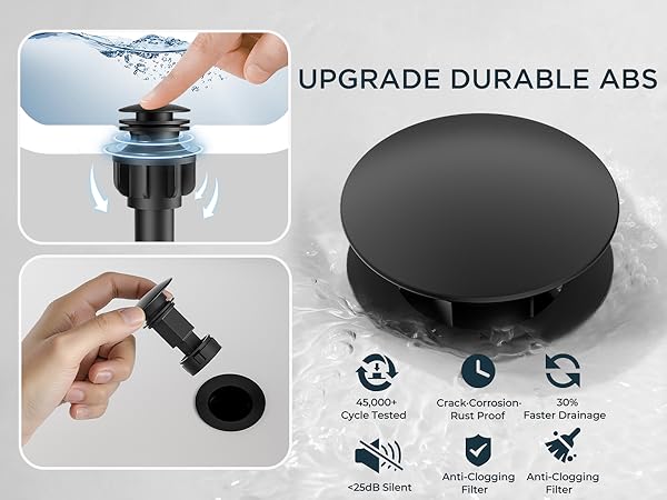 metal pop up drain