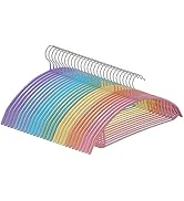 MOPALL Clothes Hangers 28 Pack, Non Slip PVC Coating Metal Sweater Hanger No Shoulder Bump, 16.5 ...