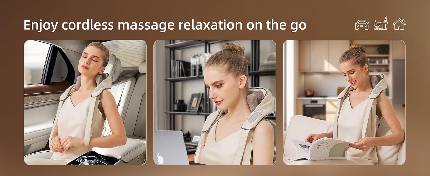 enjoy cordless massage relaxation on the go