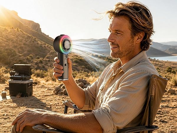 Portable Fan with Mist