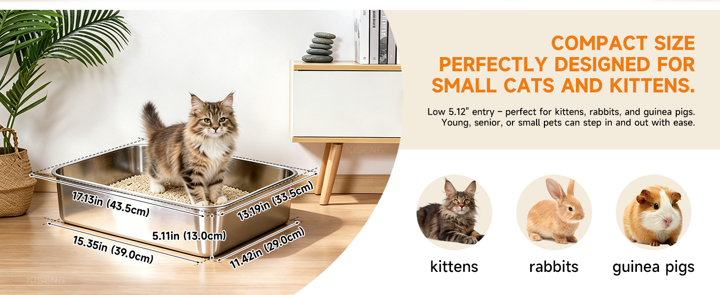 COMPACT SIZE PERFECTLY DESIGNED FOR SMALL CATS AND KITTENS